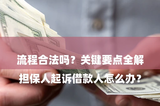 北京

担保人起诉借款人怎么办？流程合法吗？关键要点全解析