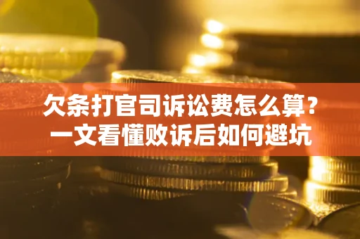 北京欠条打官司诉讼费怎么算？一文看懂败诉后如何避坑