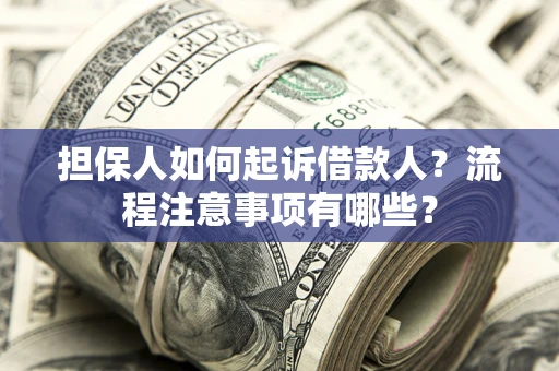 北京担保人如何起诉借款人？流程注意事项有哪些？